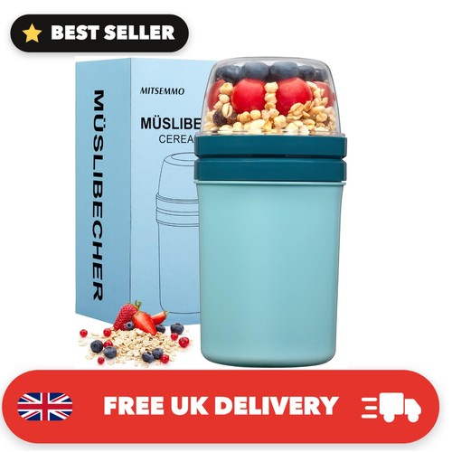 Portable cereal yogurt cup - cereal,