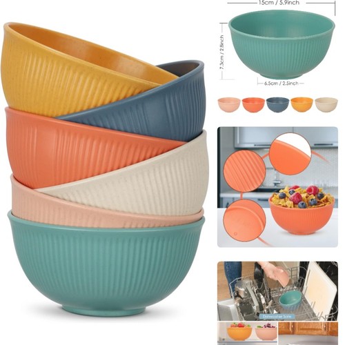 Colorful cereal bowls set - cereal, of